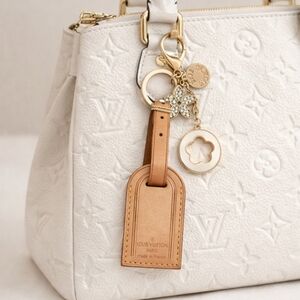 Authentic Louis Vuitton Luggage Tag with Unbranded Keycharm, Keychain